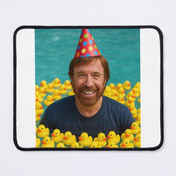 Item preview, Chuck norris pool rubber duck party hat birthday funny prank meme gift weird designed and sold by CheeseBlueprint.