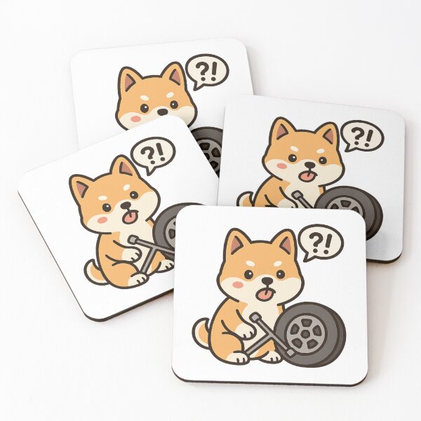 Item preview, Surprised Shiba Inu Mechanic – Cute Kawaii Illustration designed and sold by MK-WOOD.