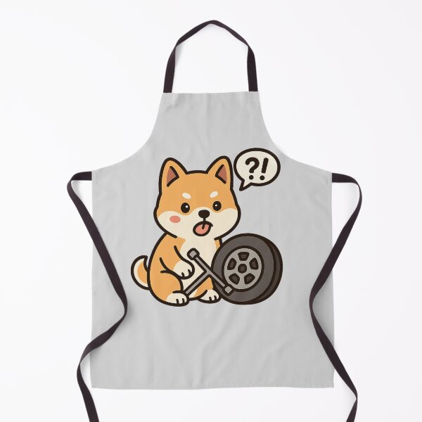 Item preview, Surprised Shiba Inu Mechanic – Cute Kawaii Illustration designed and sold by MK-WOOD.