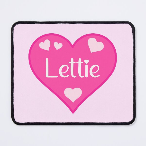 Item preview, Lettie Name Pink Heart designed and sold by Jeallan Designs.