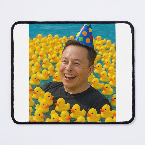 Item preview, Elon musk pool rubber duck party hat birthday funny prank meme gift weird designed and sold by CheeseBlueprint.