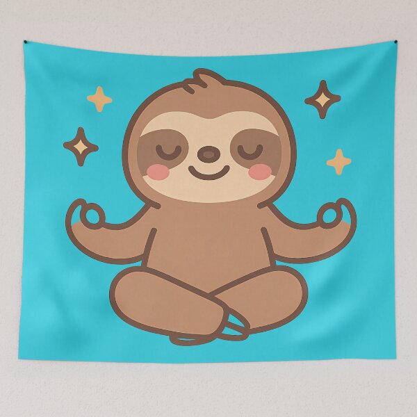 Item preview, Sparkling Meditating Sloth designed and sold by kyokugen.