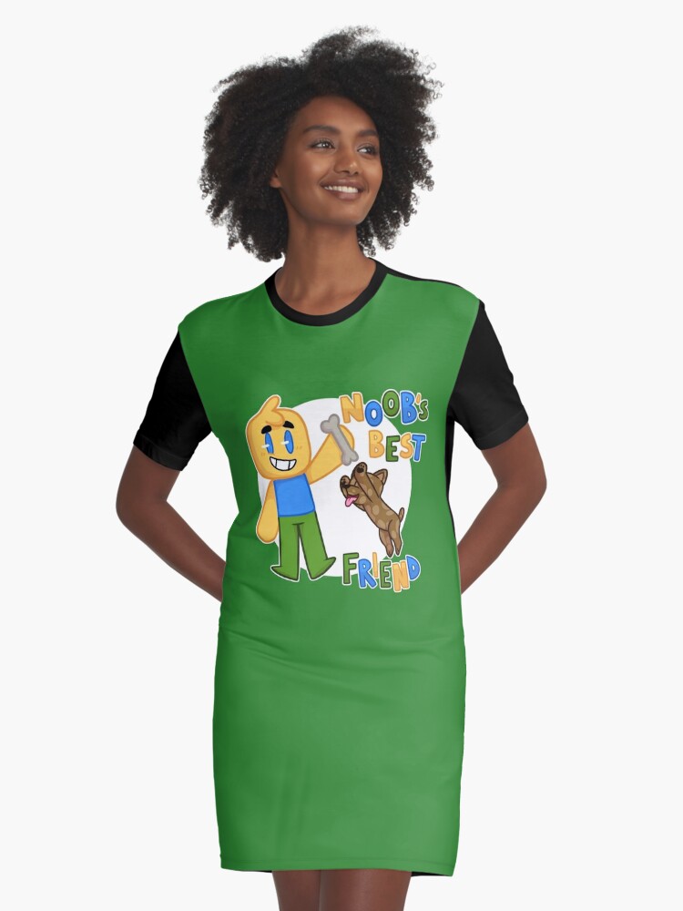 Roblox Noob With Dog Roblox Inspired T Shirt Graphic T Shirt Dress By Smoothnoob Redbubble - best noob outfits roblox free