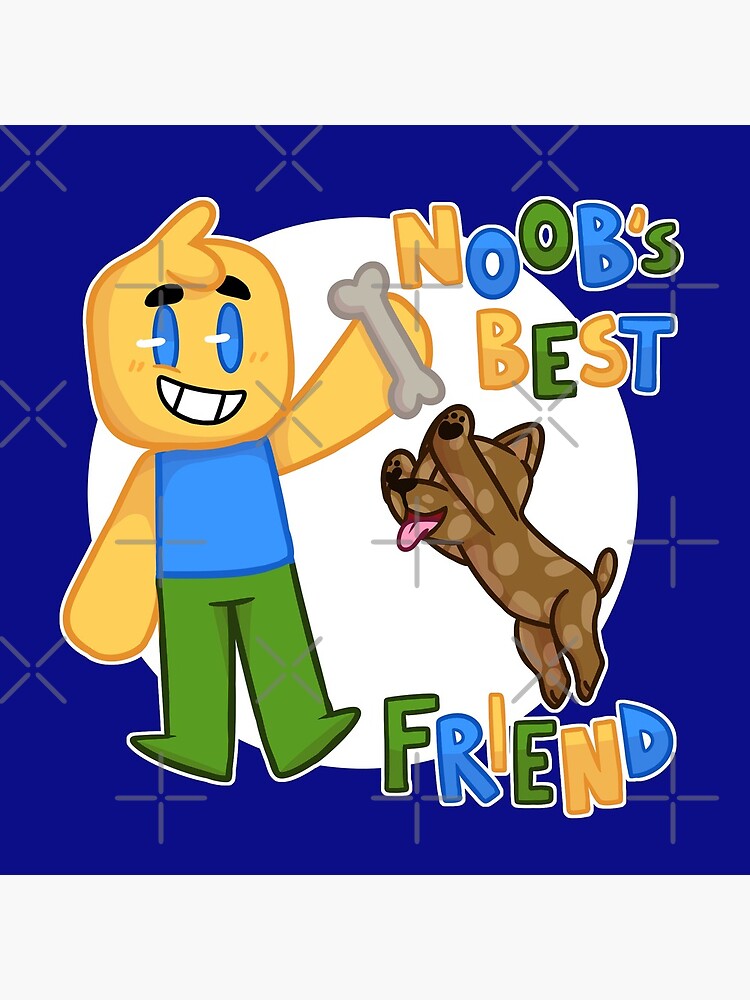 Bolsa De Tela Mejor Amigo De Noob Roblox Noob Con Perro Inspirado - panuelo kaboom roblox inspirado personaje blocky animado noob