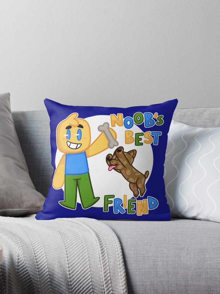 Roblox Noob With Dog Roblox Inspired T Shirt Throw Pillow By Smoothnoob Redbubble - rocket noob roblox