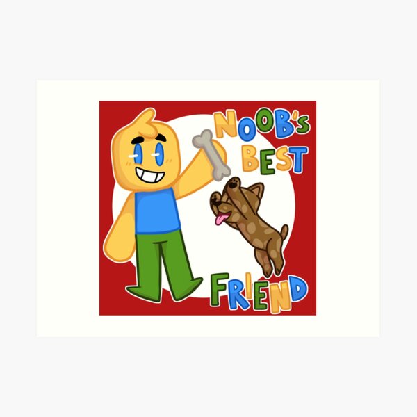 Roblox Noob With Dog Roblox Inspired T Shirt Art Print By Smoothnoob Redbubble - roblox t shirt dog irobux works