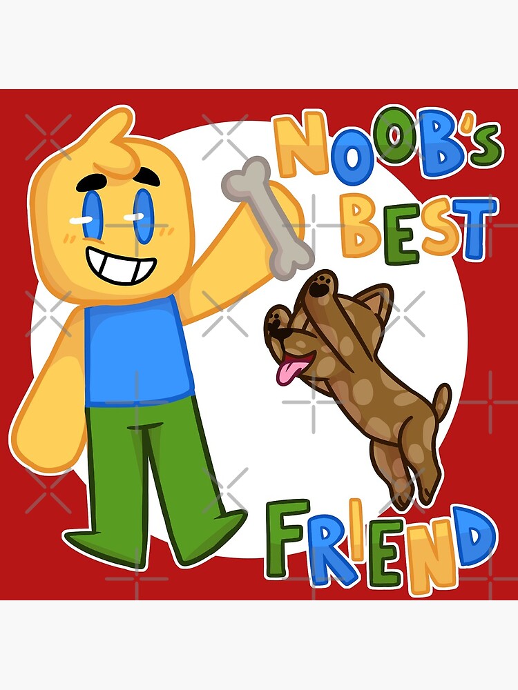 Roblox Noob With Dog Roblox Inspired T Shirt Greeting Card By Smoothnoob Redbubble - basic dog roblox
