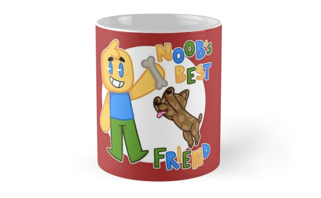 Noobs Best Friend Roblox Noob With Dog Roblox Inspired T Shirt Mug By Smoothnoob - roblox noob mugs redbubble