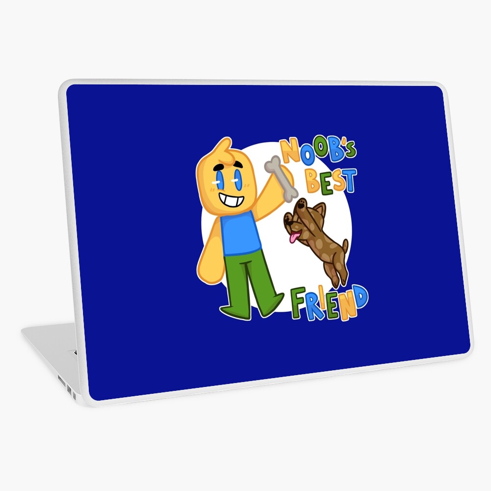 Roblox Noob With Dog Roblox Inspired T Shirt Laptop Skin By