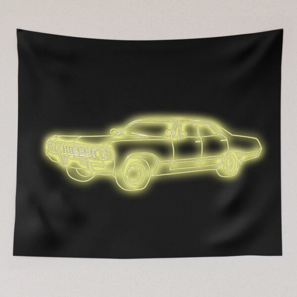 Item preview, Neon yellow Impala 67 designed and sold by Lune's crazy world.