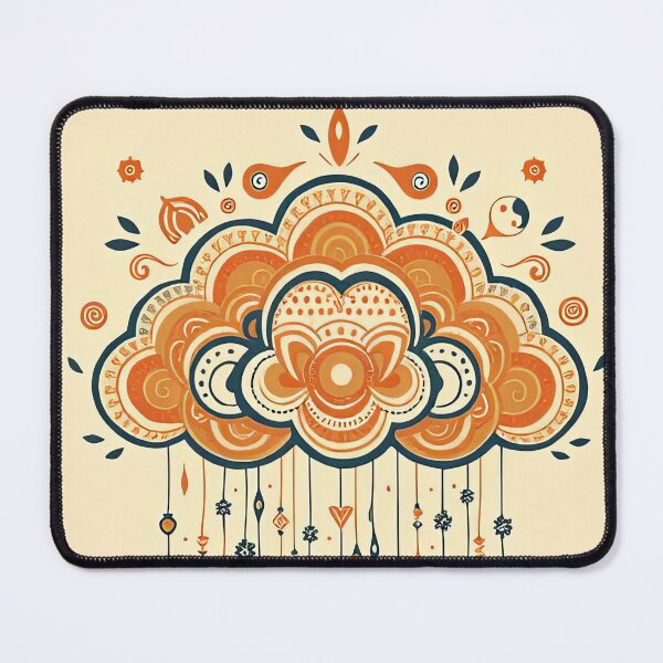 Item preview, Colourful Decorative Cloud with Rain – Dreamy Aesthetic Sky Illustration designed and sold by SpeckAndLook.
