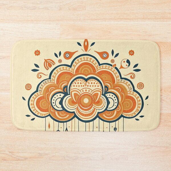 Item preview, Colourful Decorative Cloud with Rain – Dreamy Aesthetic Sky Illustration designed and sold by SpeckAndLook.
