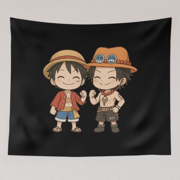 Item preview, Chibi Ace  Luffy  Adorable Brothers In Action designed and sold by clovisprice.