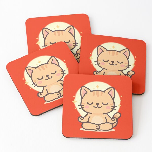 Item preview, Luminous meditative cat designed and sold by kyokugen.