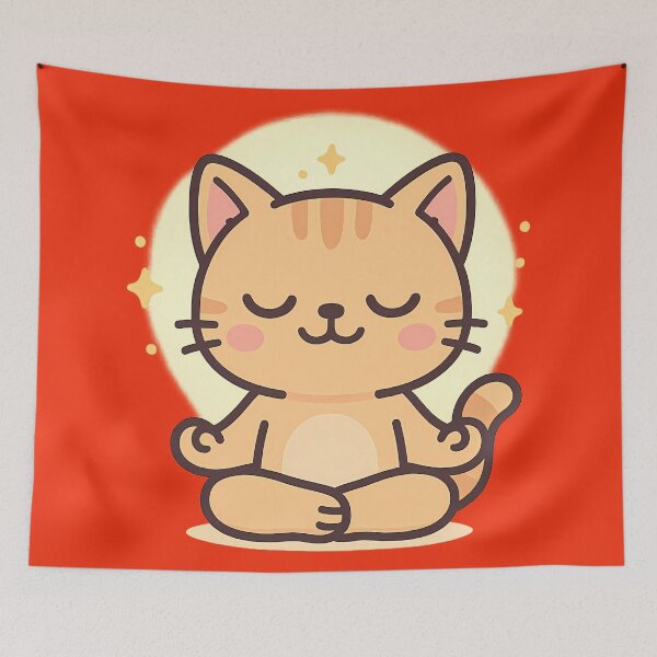 Item preview, Luminous meditative cat designed and sold by kyokugen.