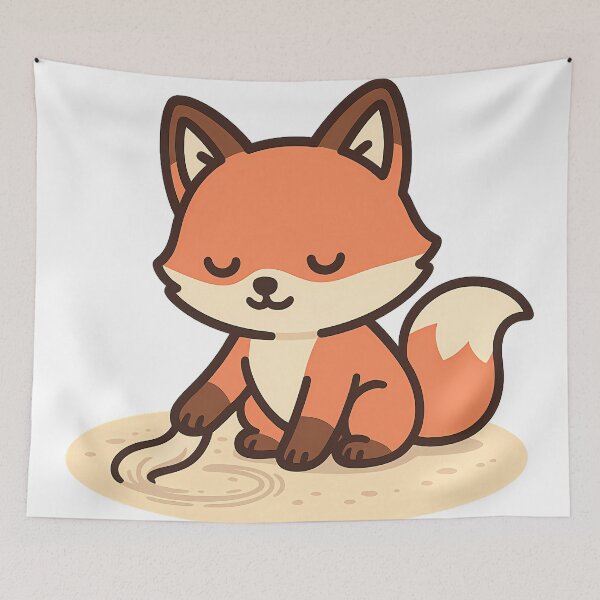 Item preview, Zen Fox in Sand Circle designed and sold by kyokugen.