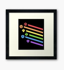 Lámina enmarcada Rainbow Polyhedral Dice Set