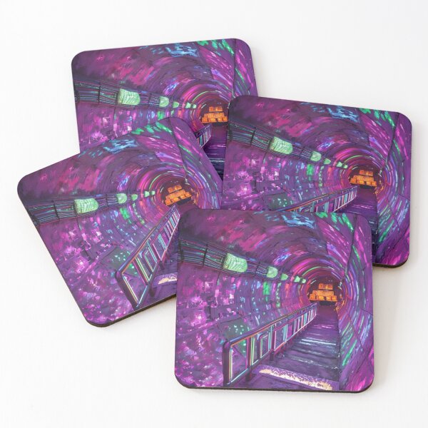 Item preview, Neon Universe Tunnel – A Journey of Light and Shadow Into the Future designed and sold by MyyVibe.