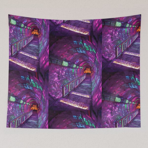 Item preview, Neon Universe Tunnel – A Journey of Light and Shadow Into the Future designed and sold by MyyVibe.