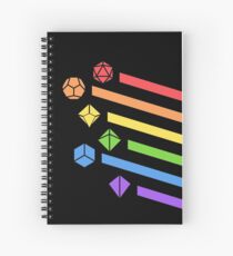 Cuaderno de espiral Rainbow Polyhedral Dice Set