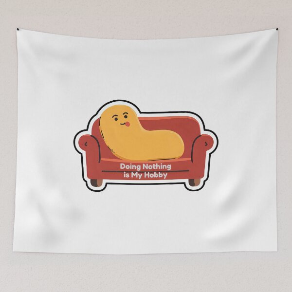 Item preview, Couch Potato Doodle | Funny Lazy Mood Sticker designed and sold by LOLmoods.