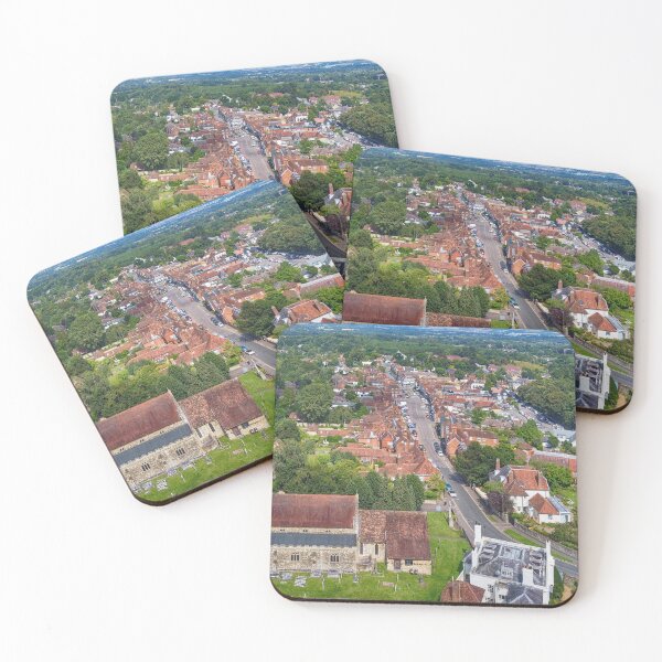 Item preview, Aerial View of the Church and West Malling Town in Kent England UK designed and sold by John Gilham - Landscape Photography.