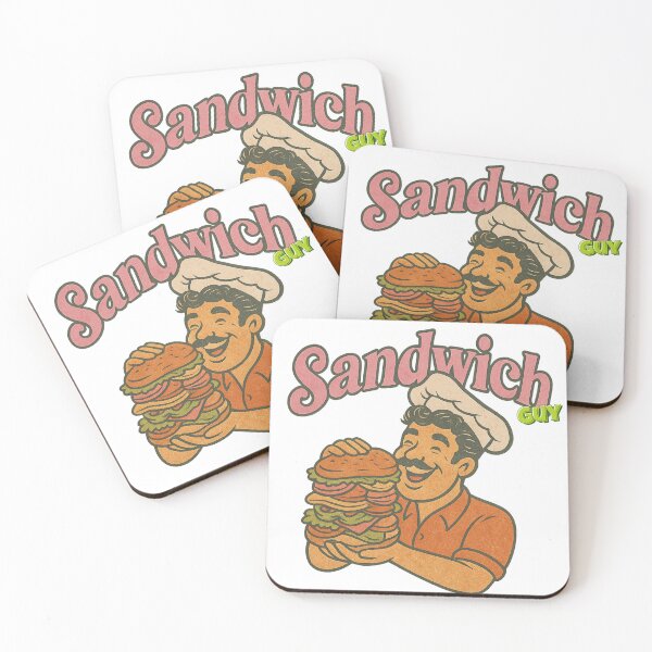 Item preview, Vintage Sandwich Guy Retro Food Art – Funny Chef Holding Big Sandwich Illustration designed and sold by Patternomania.
