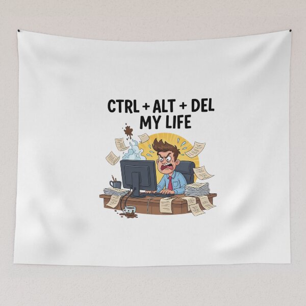 Item preview, CTRL ALT DEL My Life Funny Office Design designed and sold by Rank Sol.