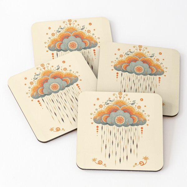 Item preview, Playful Cloud with Rain – Vibrant Decorative Sky Illustration designed and sold by SpeckAndLook.