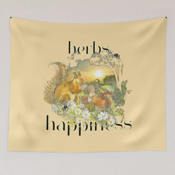 Item preview, Herbs and happiness, herbology, herbalist, black lettering  designed and sold by MiFree.