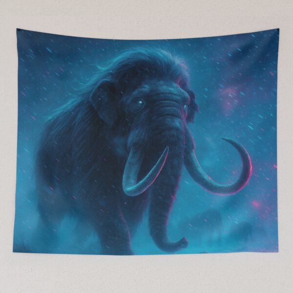 Item preview, Majestic cyberpunk mammoth in a blizzard designed and sold by BreakingWorse.