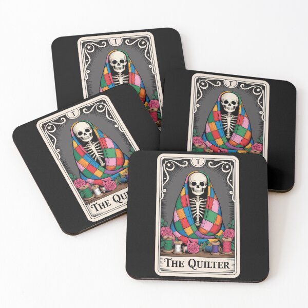 Item preview, The Quilter Skeleton Quilting Tarot Card Desi designed and sold by Blok45.