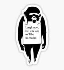 Laugh Now Chimp Sticker