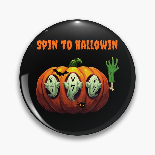 Item preview, Spin to Hallowin Funny Halloween Slot Machine Pumpkin Design designed and sold by JAGA-ALIME.