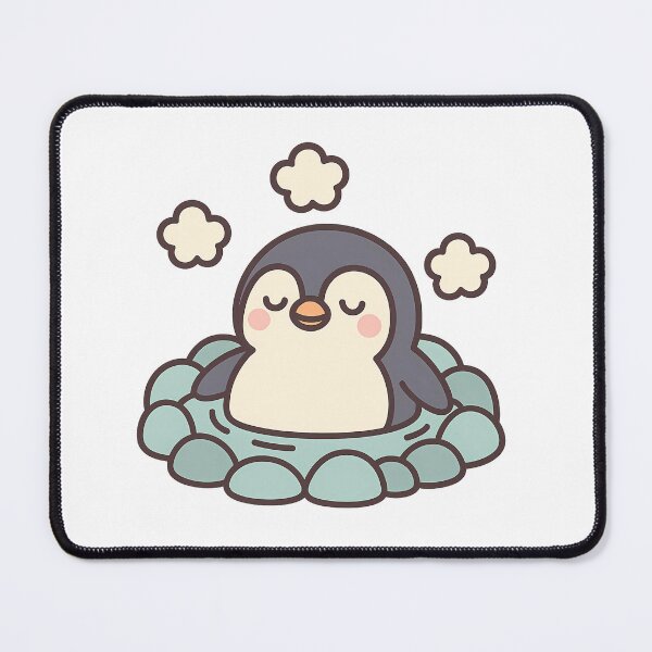 Item preview, Penguin relaxing in a hot bath designed and sold by kyokugen.