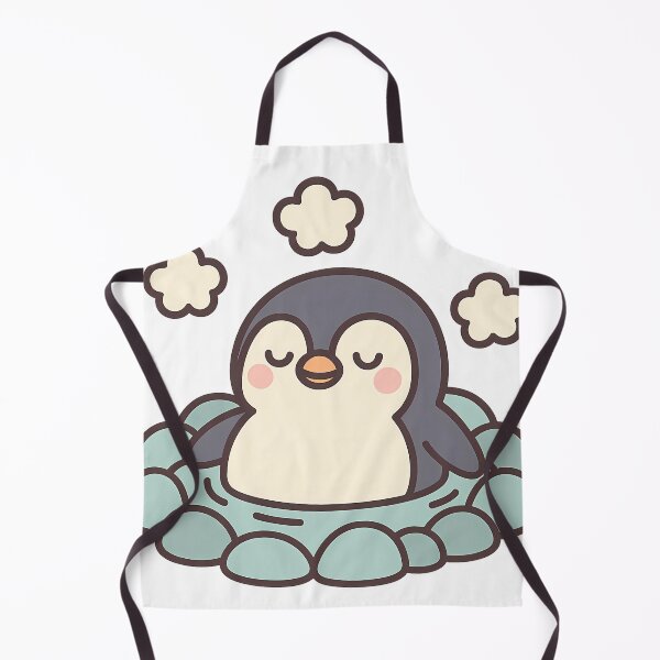 Item preview, Penguin relaxing in a hot bath designed and sold by kyokugen.