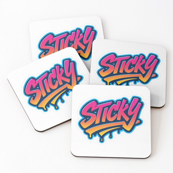 Item preview, STICKY – Graffiti Sticker with Neon Gradient designed and sold by MK-WOOD.
