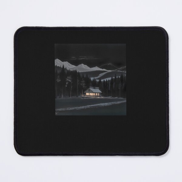 Item preview, Illuminated Hut In Snowy Mountain Landscape At Night designed and sold by egkjgteff.