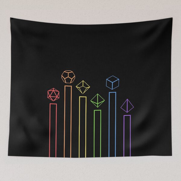 Item preview, Rainbow Polyhedral Dice Set Tabletop RPG designed and sold by pixeptional.