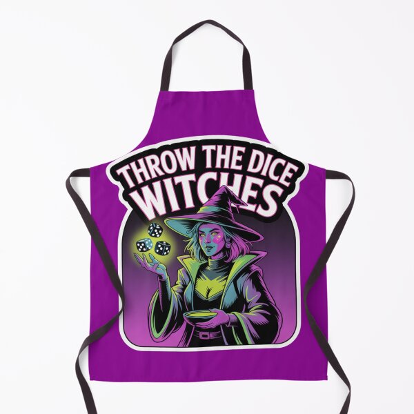 Item preview, Throw The Dice Witches – Neon Cyberpunk Witch Dice Roll designed and sold by RDRdesign.