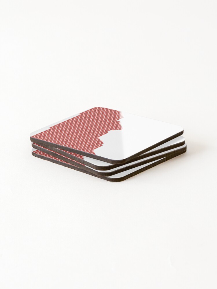 Thumbnail 4 of 5, Coasters (Set of 4), Delaware Red Rhinestone designed and sold by TheIconSmith.