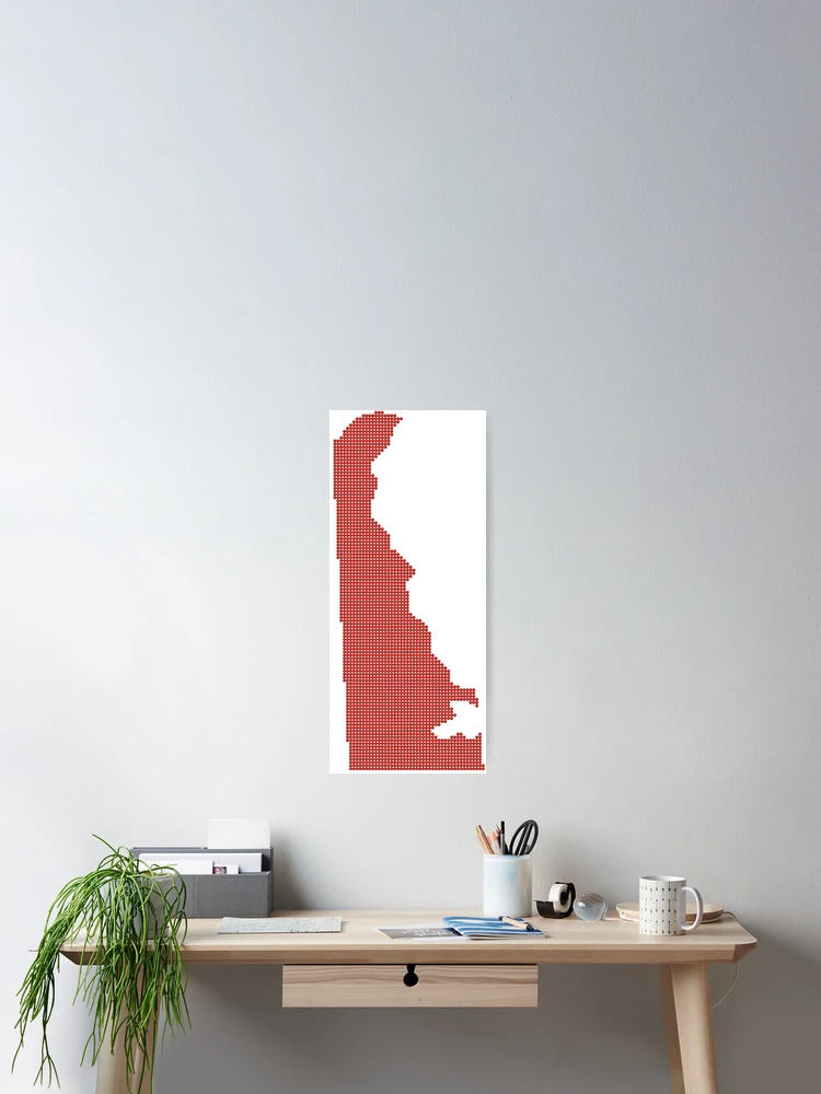Thumbnail 2 of 3, Poster, Delaware Red Rhinestone designed and sold by TheIconSmith.