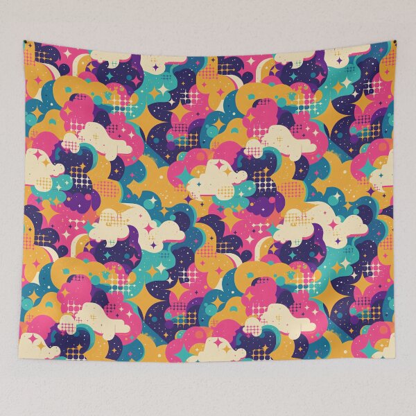 Item preview, Vibrant Neon Night Sky Pattern designed and sold by Windy-market.