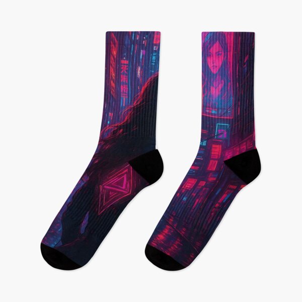 Item preview, Neon Samurai in Cyberpunk City designed and sold by AIDreamsArt.