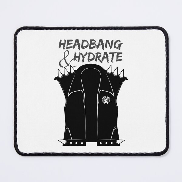 Item preview, Leather Rocker Vest | Headbang and Hydrate designed and sold by ObsidianDaz.
