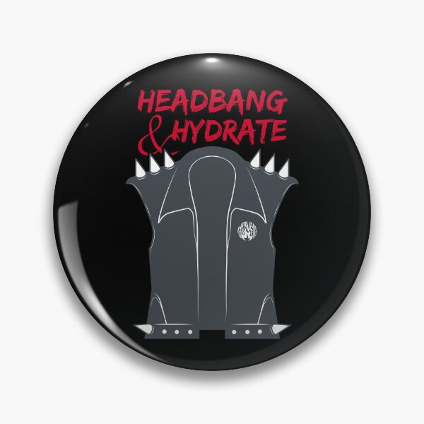 Item preview, Leather Rocker Vest | Headbang and Hydrate designed and sold by ObsidianDaz.