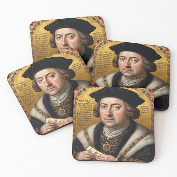 Item preview, Thomas Cromwell vintage Tudor Henry VIII advisor portrait art painting designed and sold by Vintage Designs +.