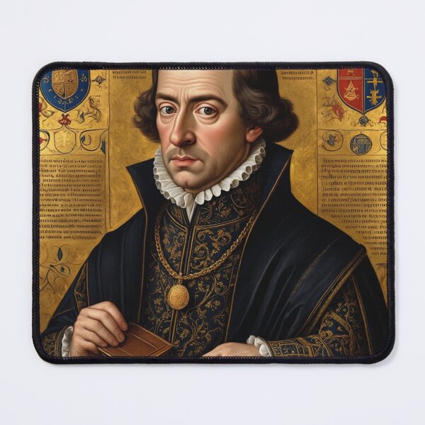 Item preview, Thomas Cromwell vintage Tudor Henry VIII advisor portrait art painting designed and sold by Vintage Designs +.