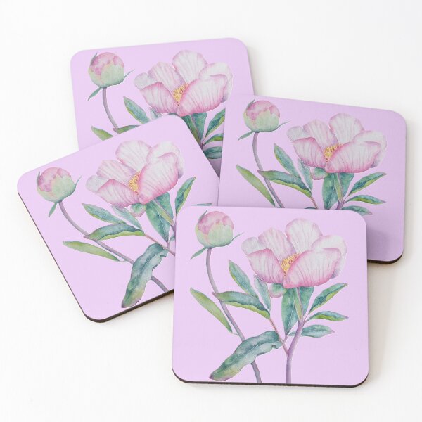 Item preview,  Watercolor pink Peony floral nature art designed and sold by Yarlseri.