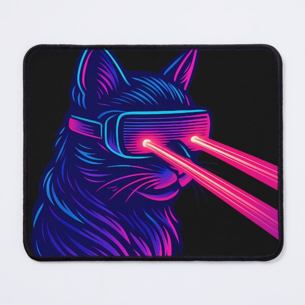 Item preview, Futuristic Neon Laser Cat designed and sold by kyokugen.